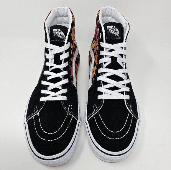 Vans Sk8 Hi Flower Black / Multi Colored Mens Size 10 Sneakers Lace Up Shoes NEW - Picture 5 of 11